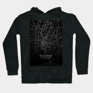 Bangkok Thailand City Map dark Hoodie